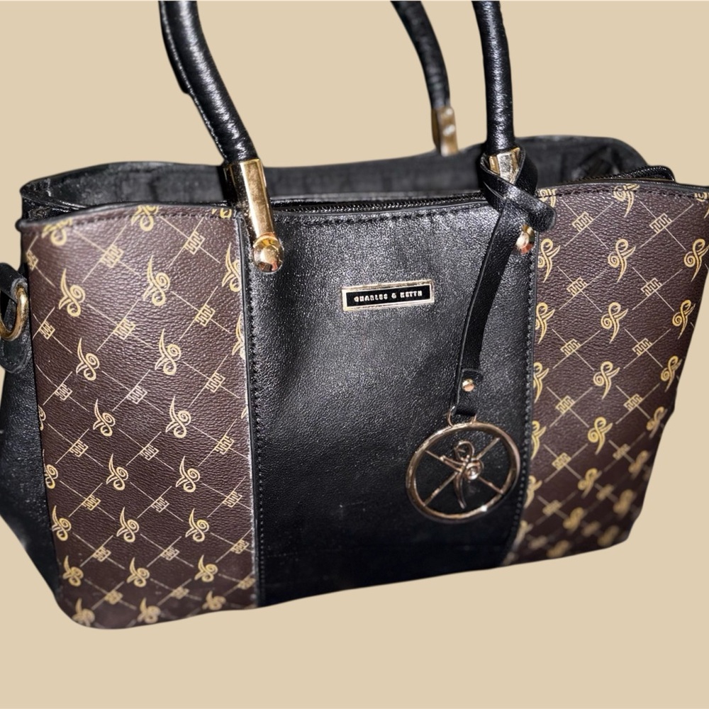 Charles & Keith Brown & Black womens Bag - Picture 3 of 6